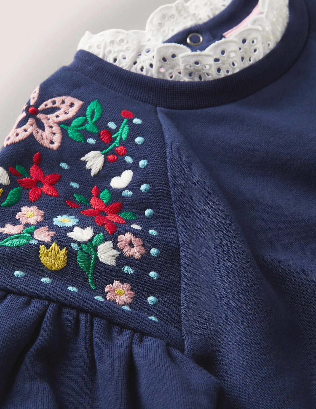 Embroidered Sweatshirt-College Navy