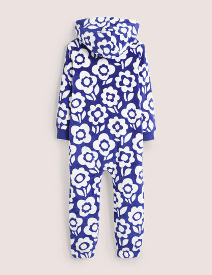 Zip-Up All-In-One-Bluing Blue Ski Floral