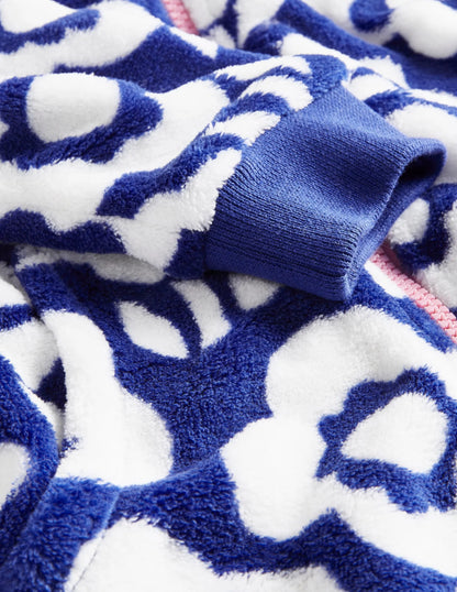 Zip-Up All-In-One-Bluing Blue Ski Floral