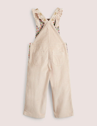 Frill Strap Cord Overalls-Sandpipper Pink