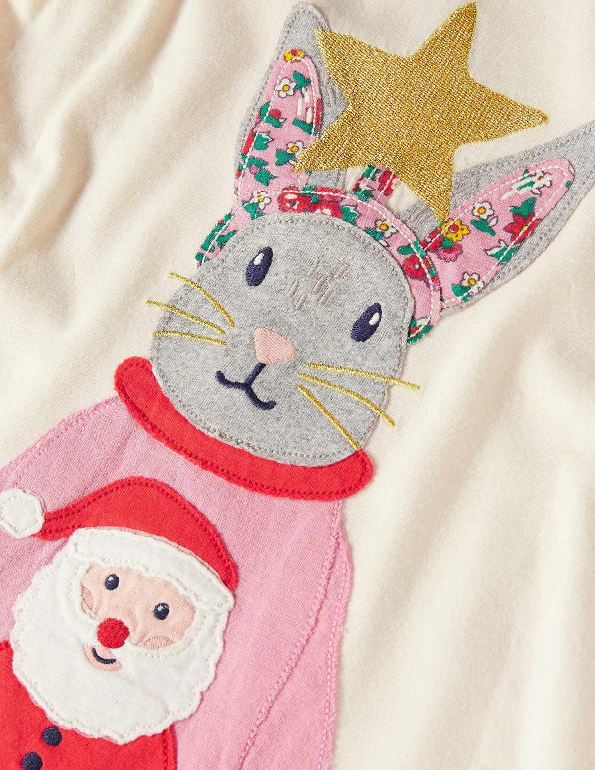 Front & Back T-shirt-Vanilla Pod Christmas Bunny