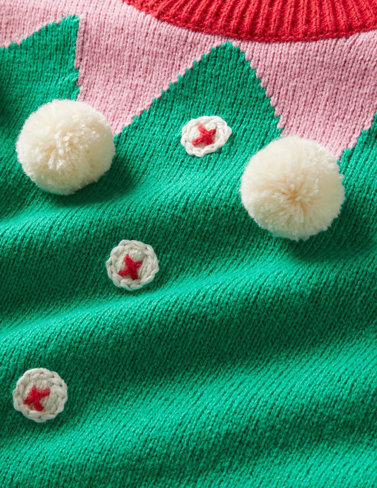 Green Stripe Elf Pompom Christmas Sweater-Green Pepper Elf