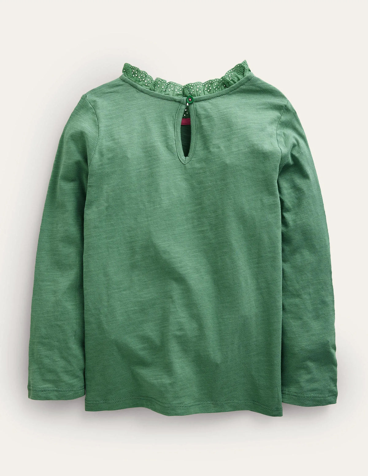 Long Sleeve Heart Pocket Top-Rosemary Green