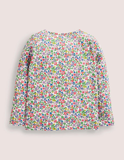 Long-Sleeved Logo Top-Be Kind Floral