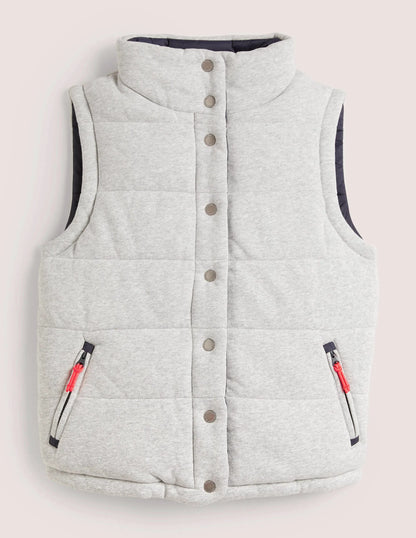Reversible Vest-Grey Marl with Navy