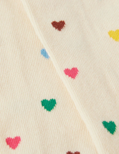 Everyday Tights-Multi Rainbow Hearts