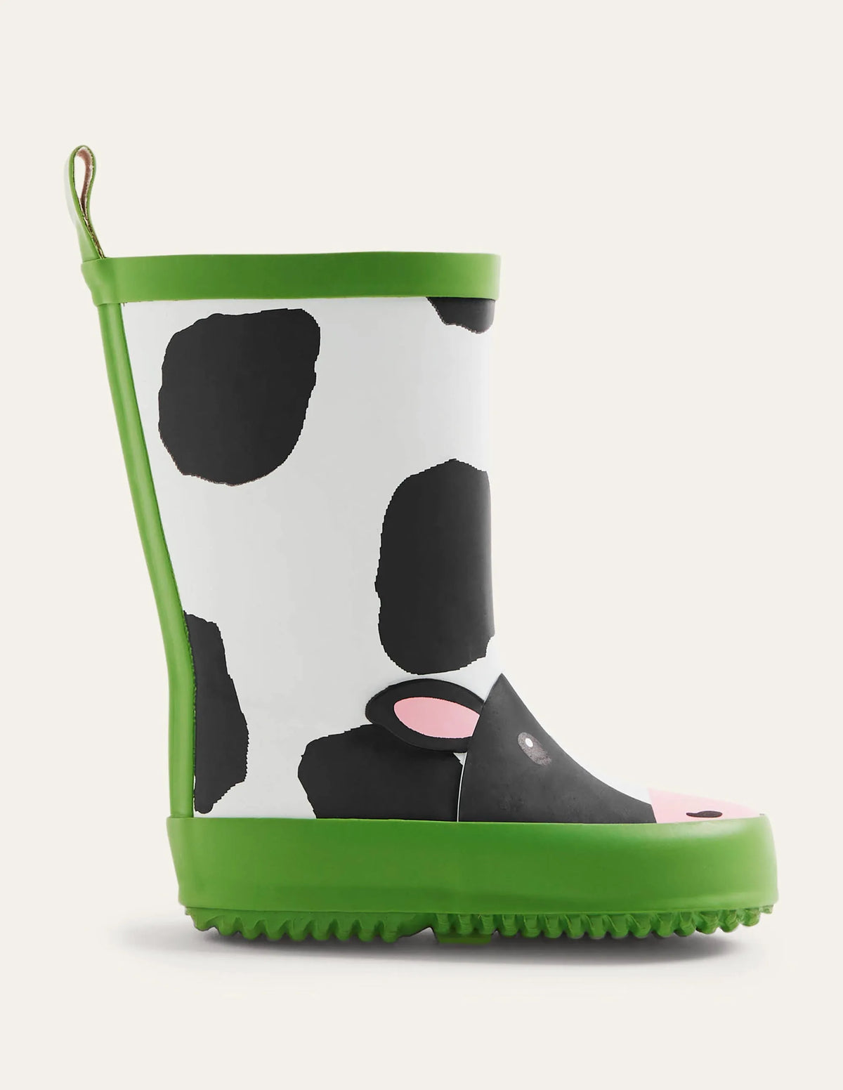 Wellies-Ivory/Black Cow