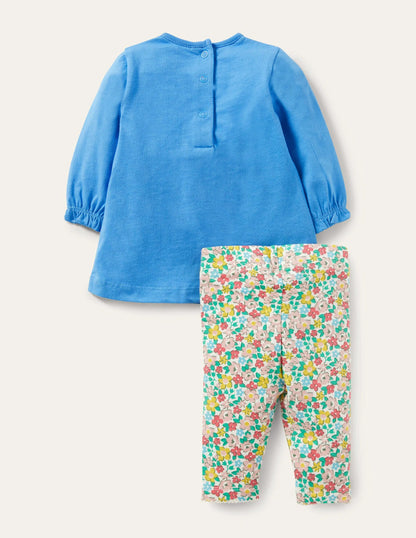Dress & Legging Set-Bright Bluebell