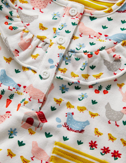 Jersey Ruffle Playset-Ivory Hen House