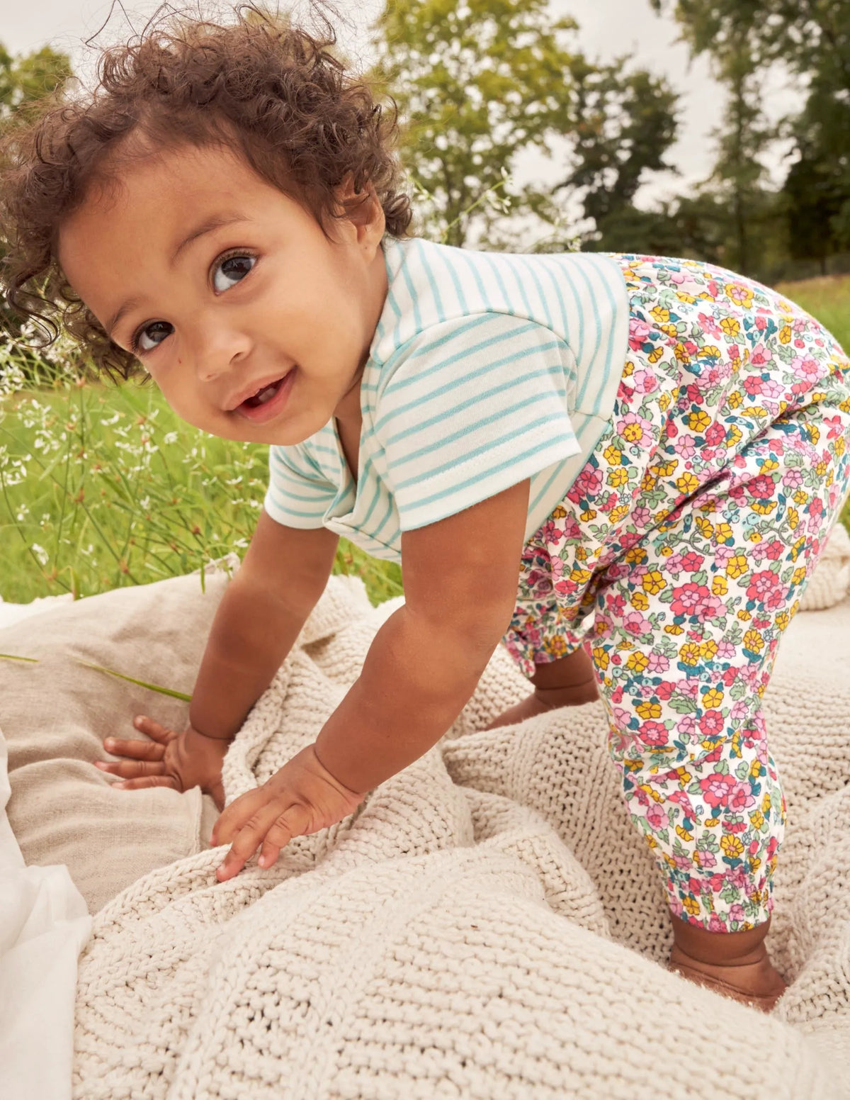 Jersey Hotchpotch Romper-Multi Vintage Flowerbed