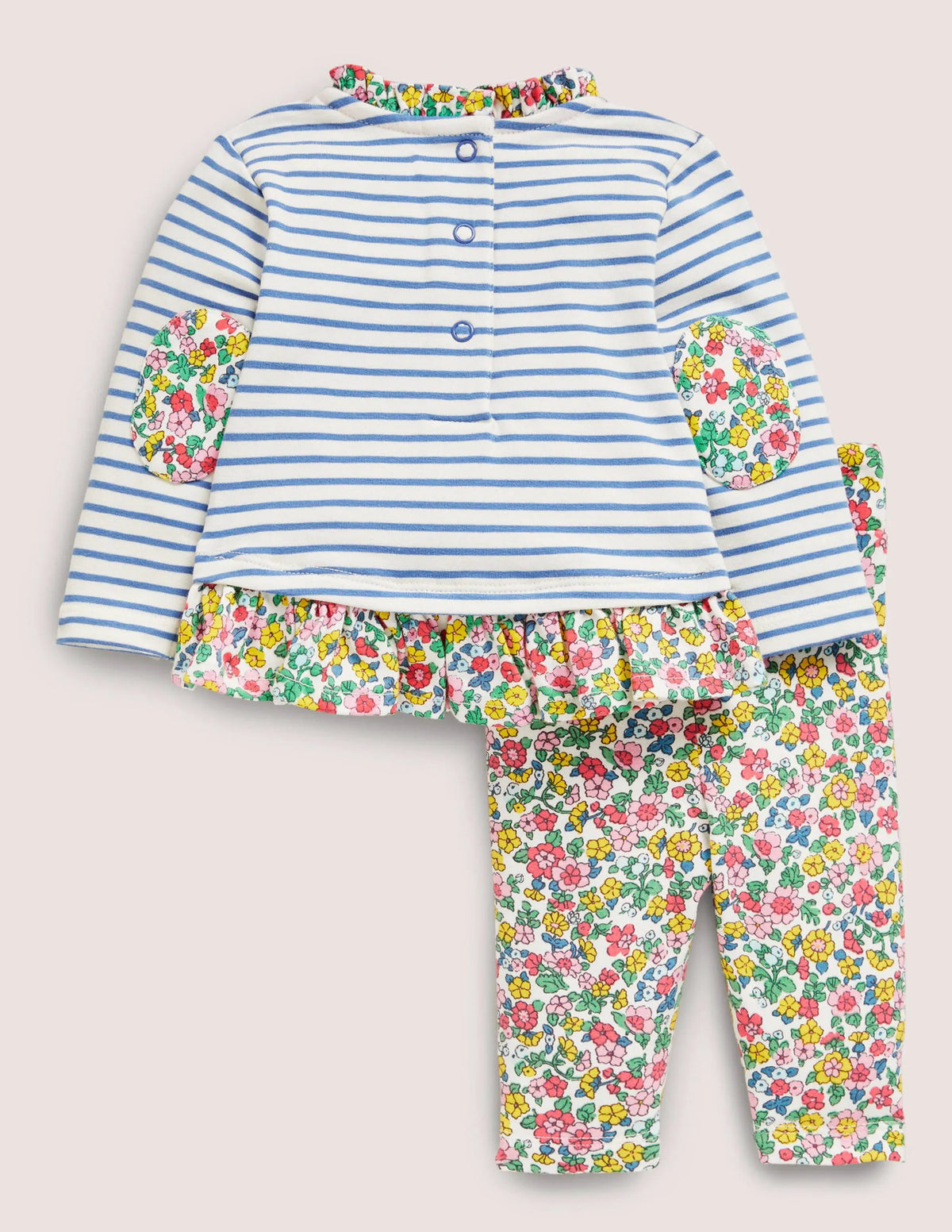 Jersey Hotchpotch Playset-Ivory/Blue Vintage Flowerbed