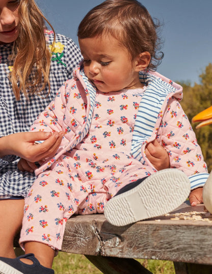 Quilted Overall Set-Provence Dusty Pink Posy