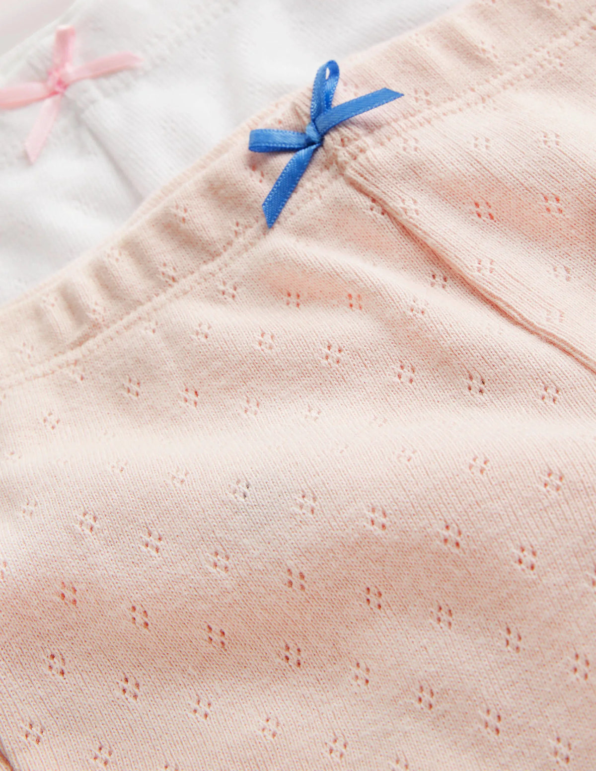 Twin Pack Pointelle Leggings-Boto Pink/Ivory