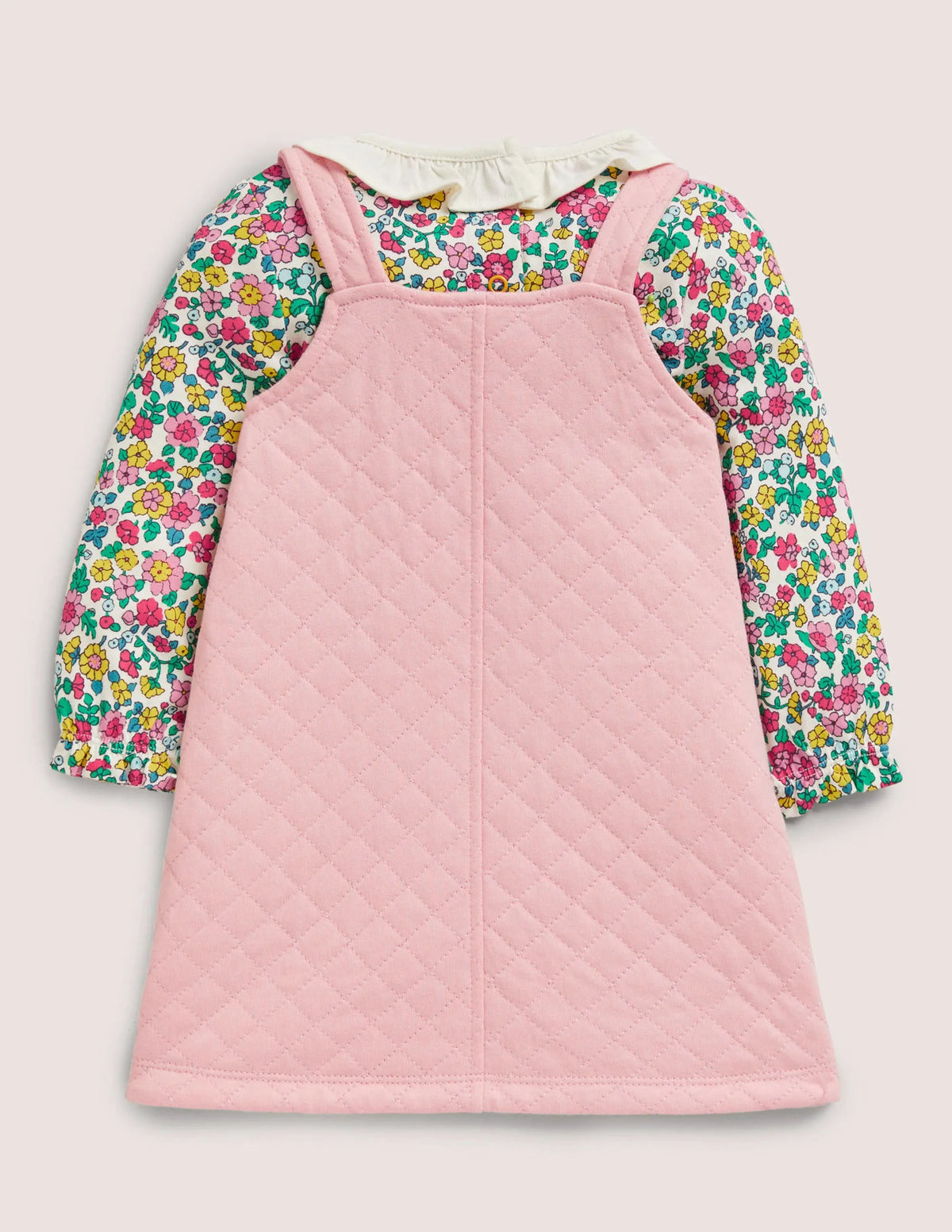 Jersey Quilted Dress Set-Boto Pink Ducks