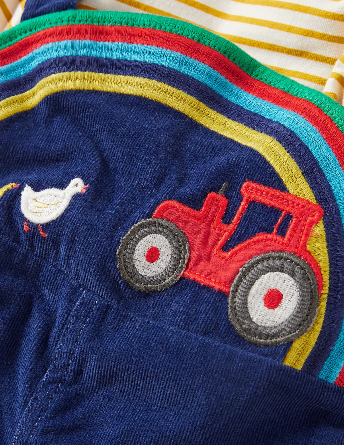 Woven Logo Overall Set-Starboard Blue Farm