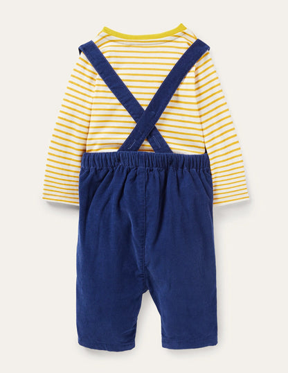Woven Logo Overall Set-Starboard Blue Farm
