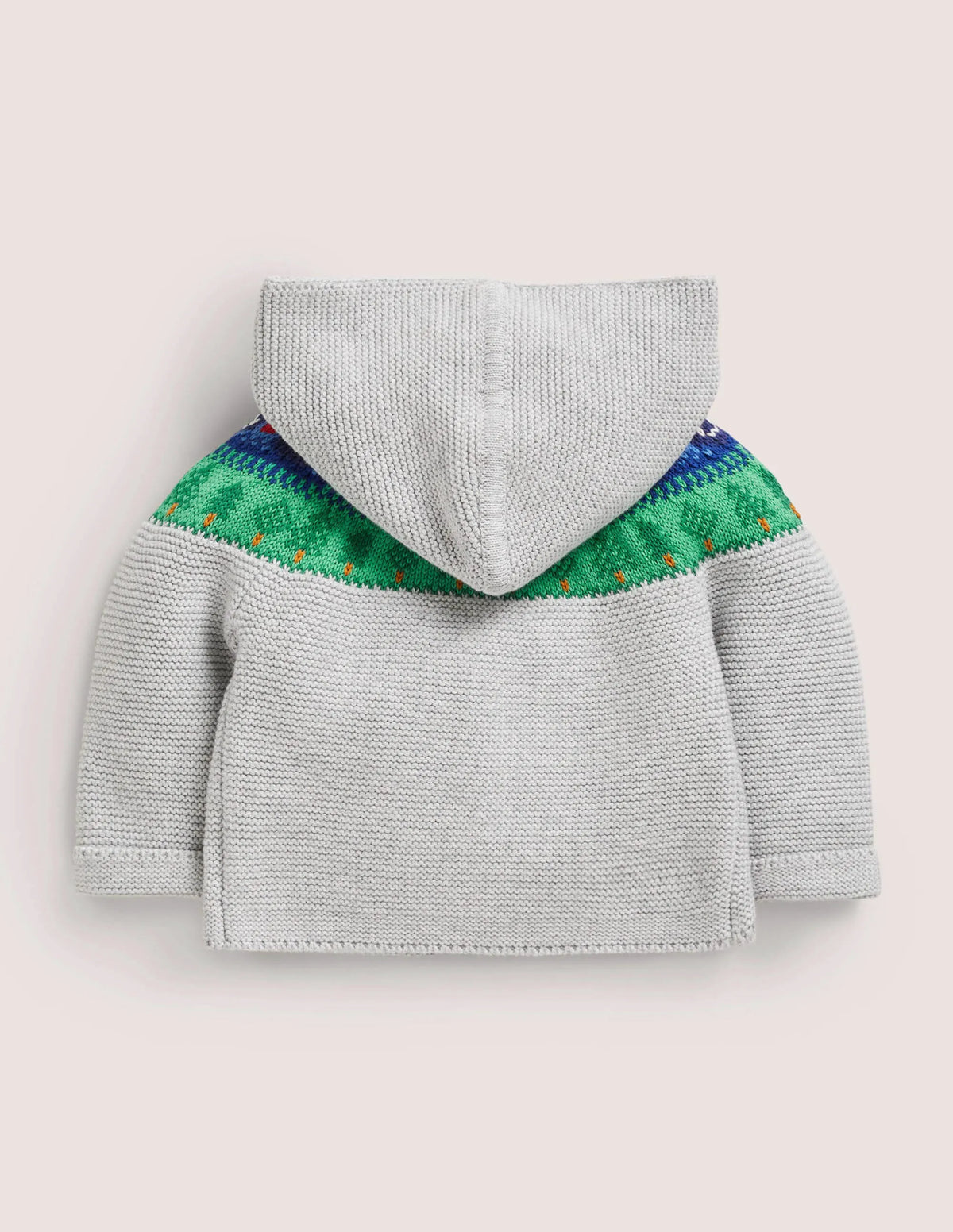 Fair Isle Knitted Jacket-Grey Marl Tractors