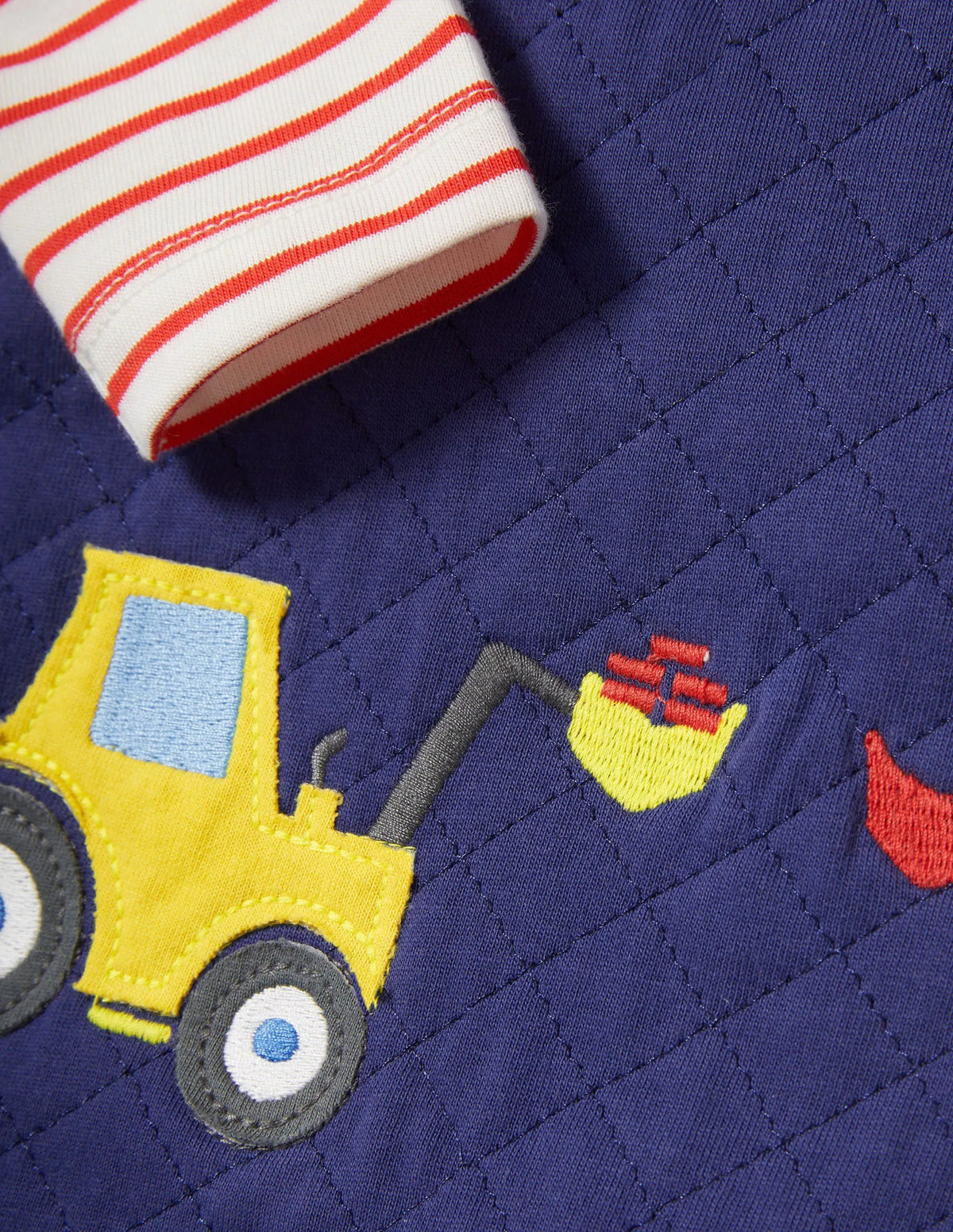 Quilted Overall Set-Starboard Blue Tractor
