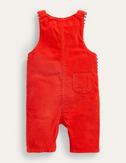 Woven Overalls-Fire Red