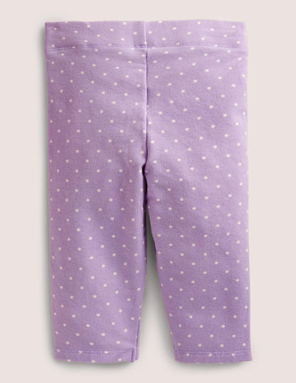Cosy Leggings-Lilac Pin Spot