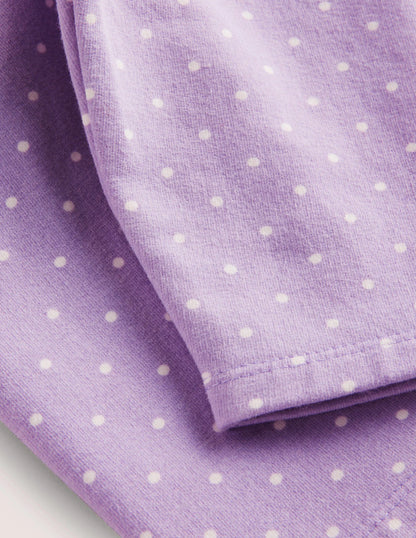 Cosy Leggings-Lilac Pin Spot