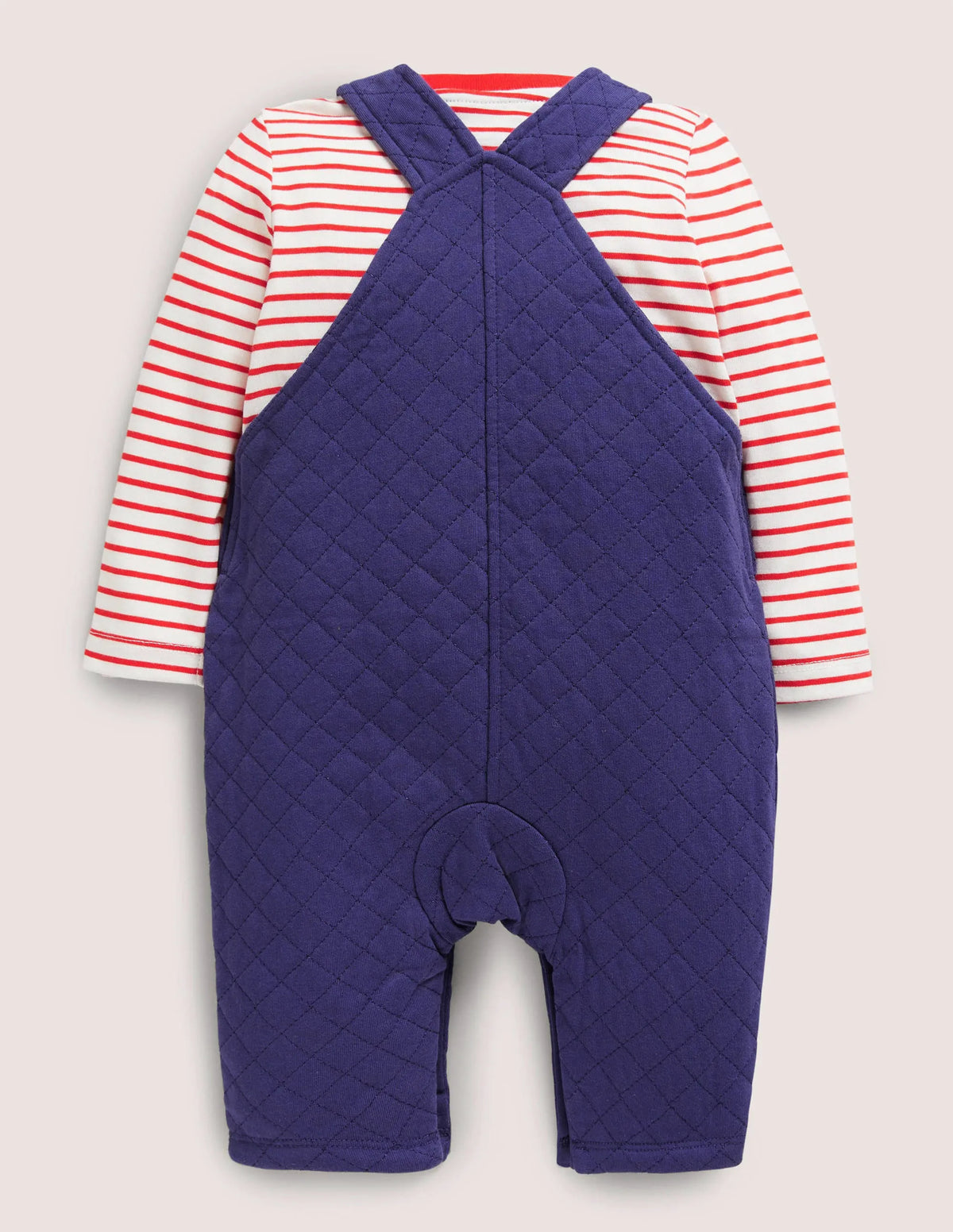 Quilted Dungaree Set-Starboard Blue