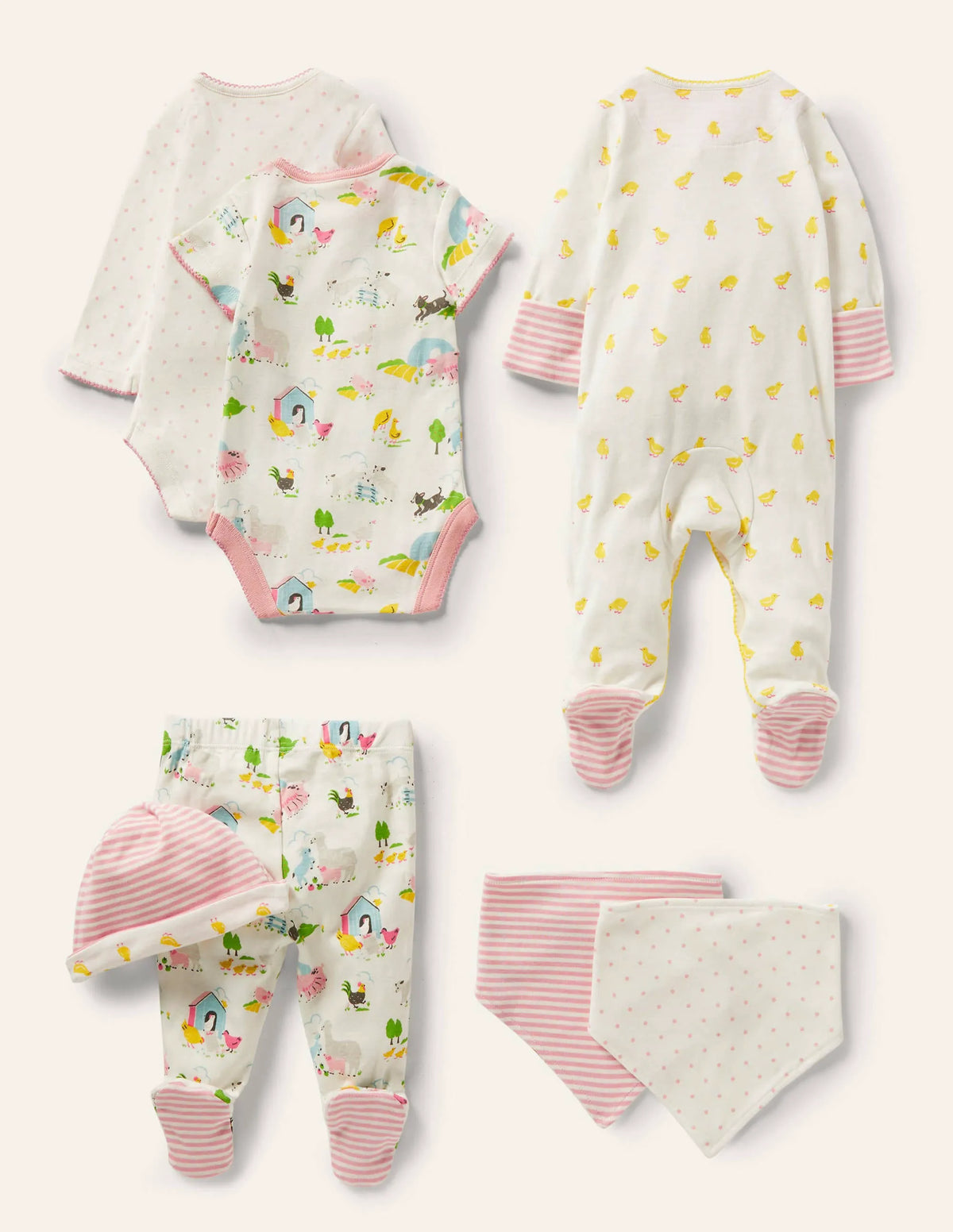 GOTS Organic 7 Piece Gift Set-Multi Farmyard Friends