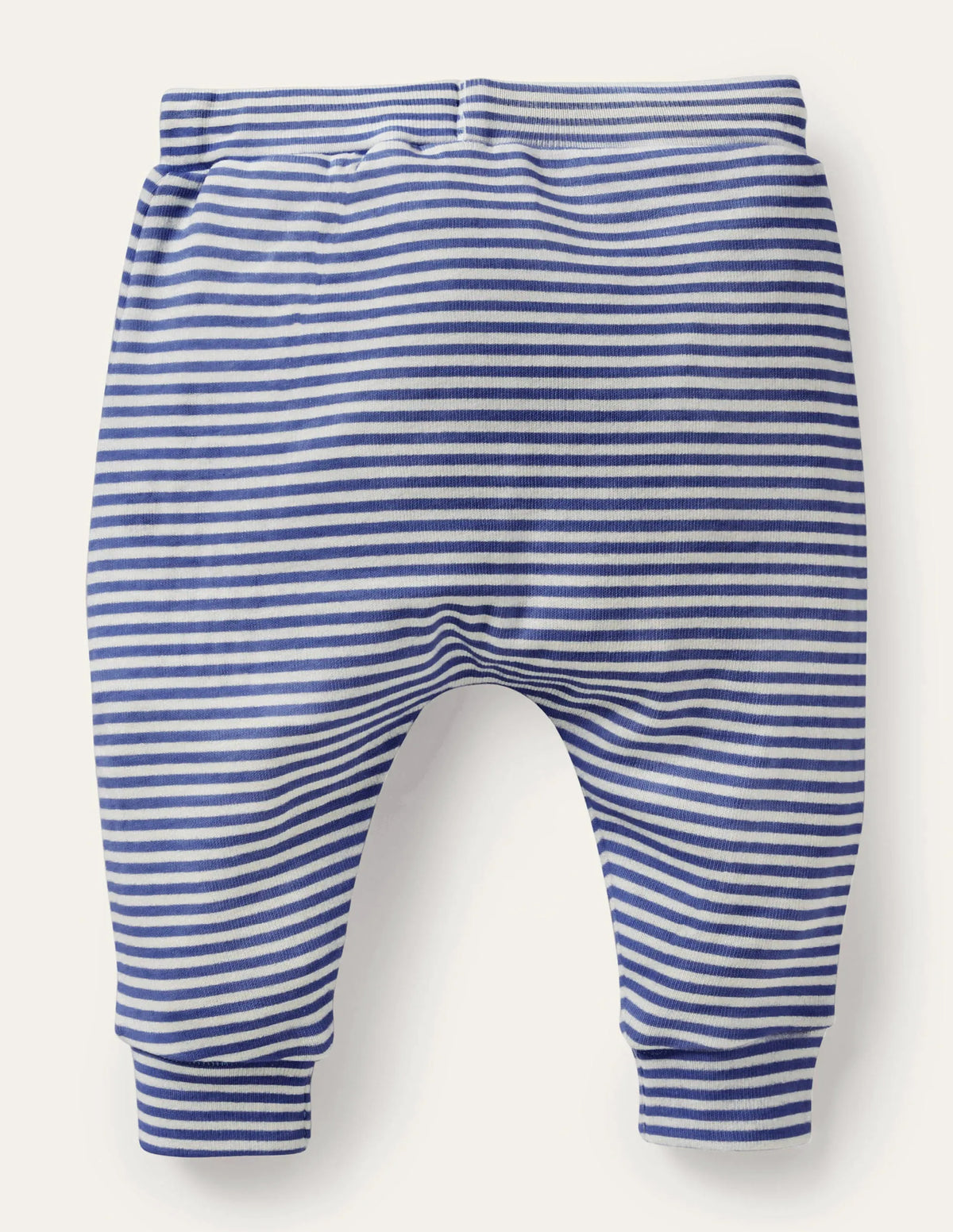GOTS Organic Newborn Trousers-Ivory/Starboard Blue