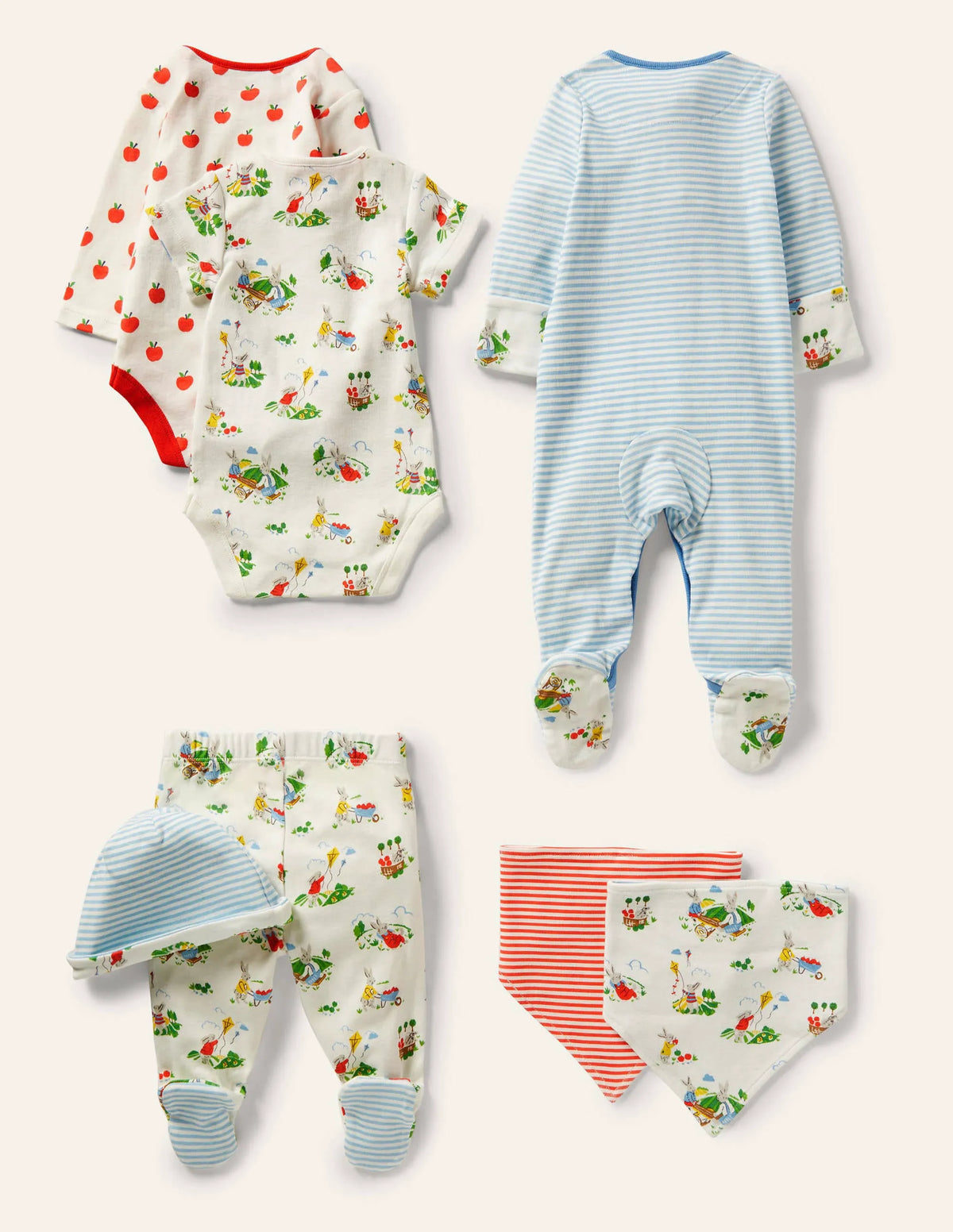 GOTS Organic 7 Piece Gift Set-Ivory Daydreaming Bunny