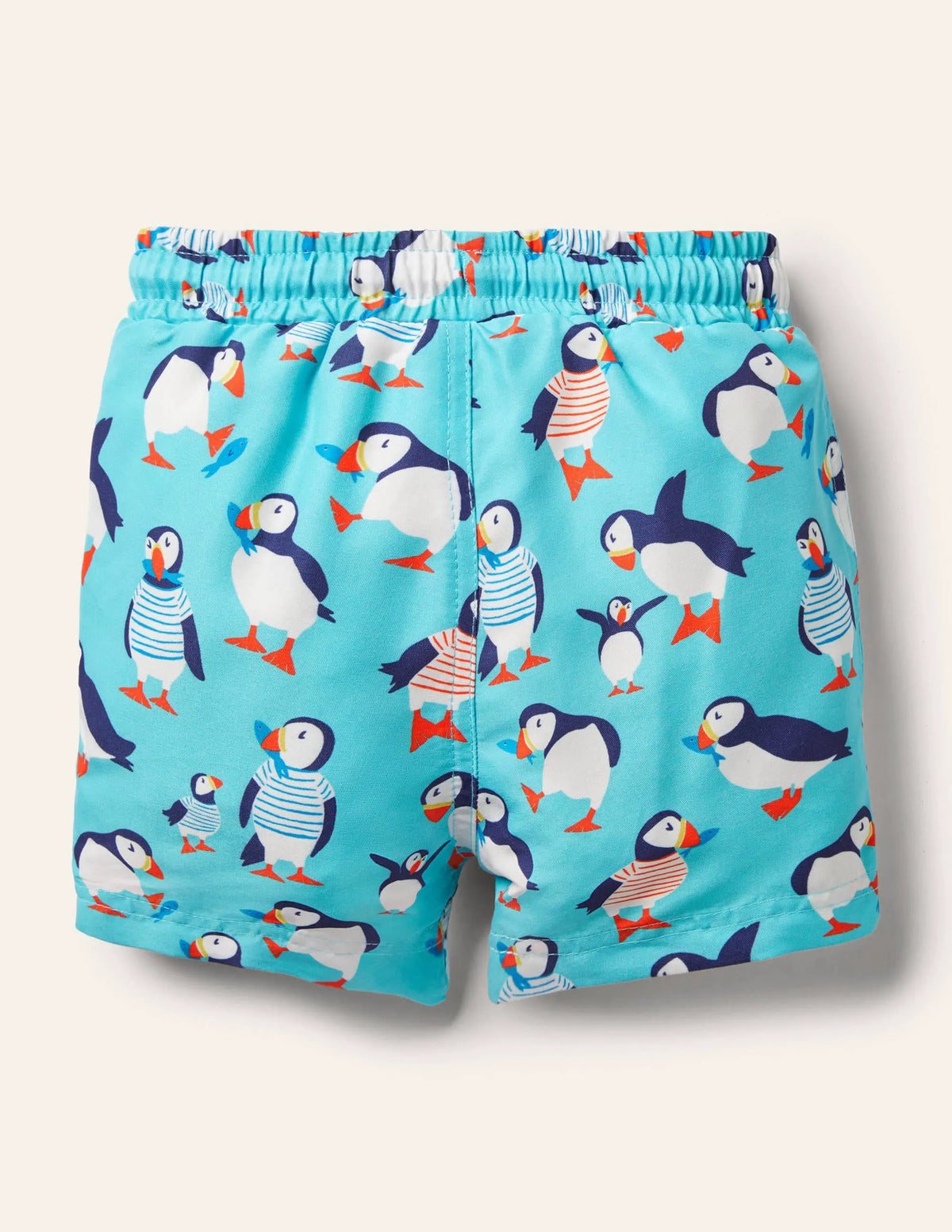 Swim Trunks-Multi Puffins