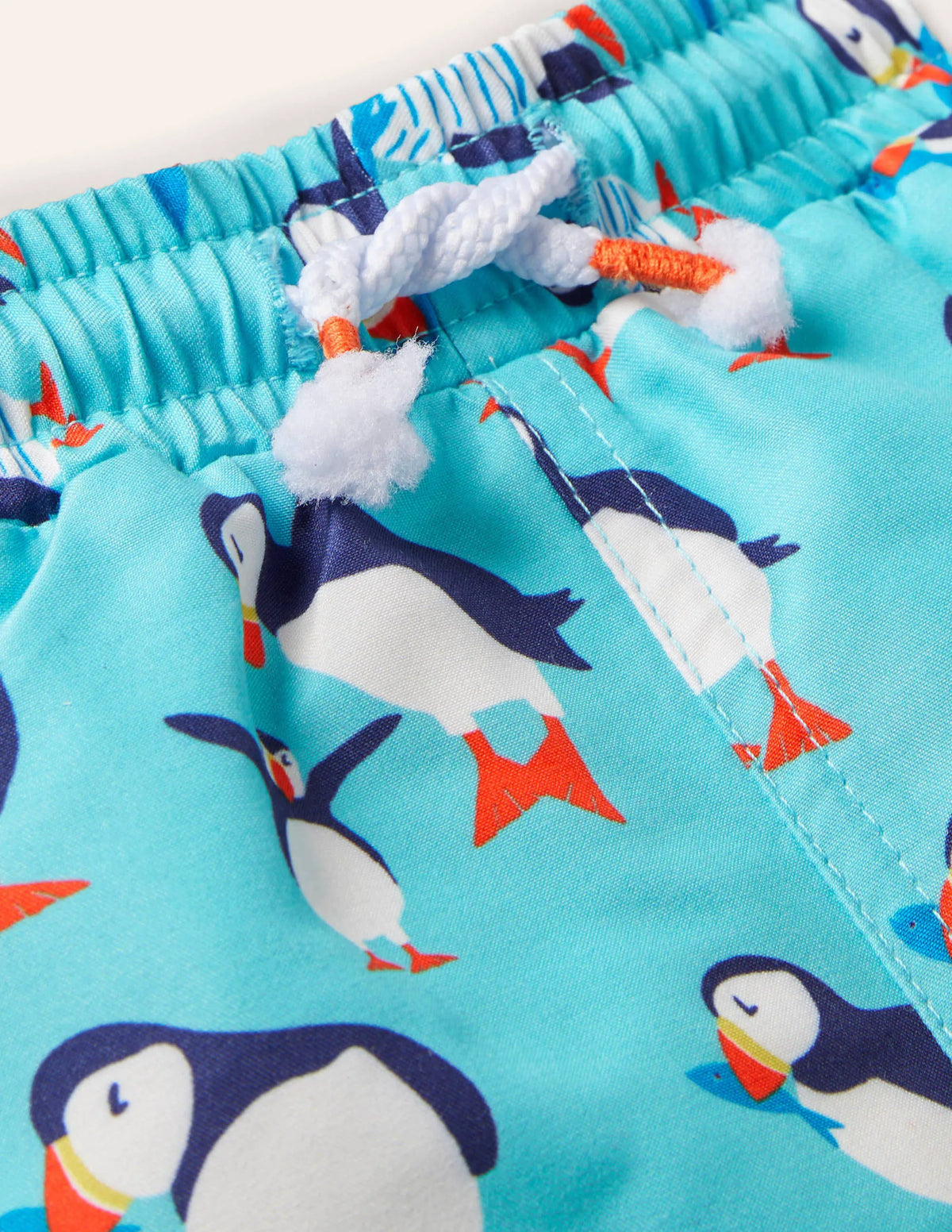 Swim Trunks-Multi Puffins
