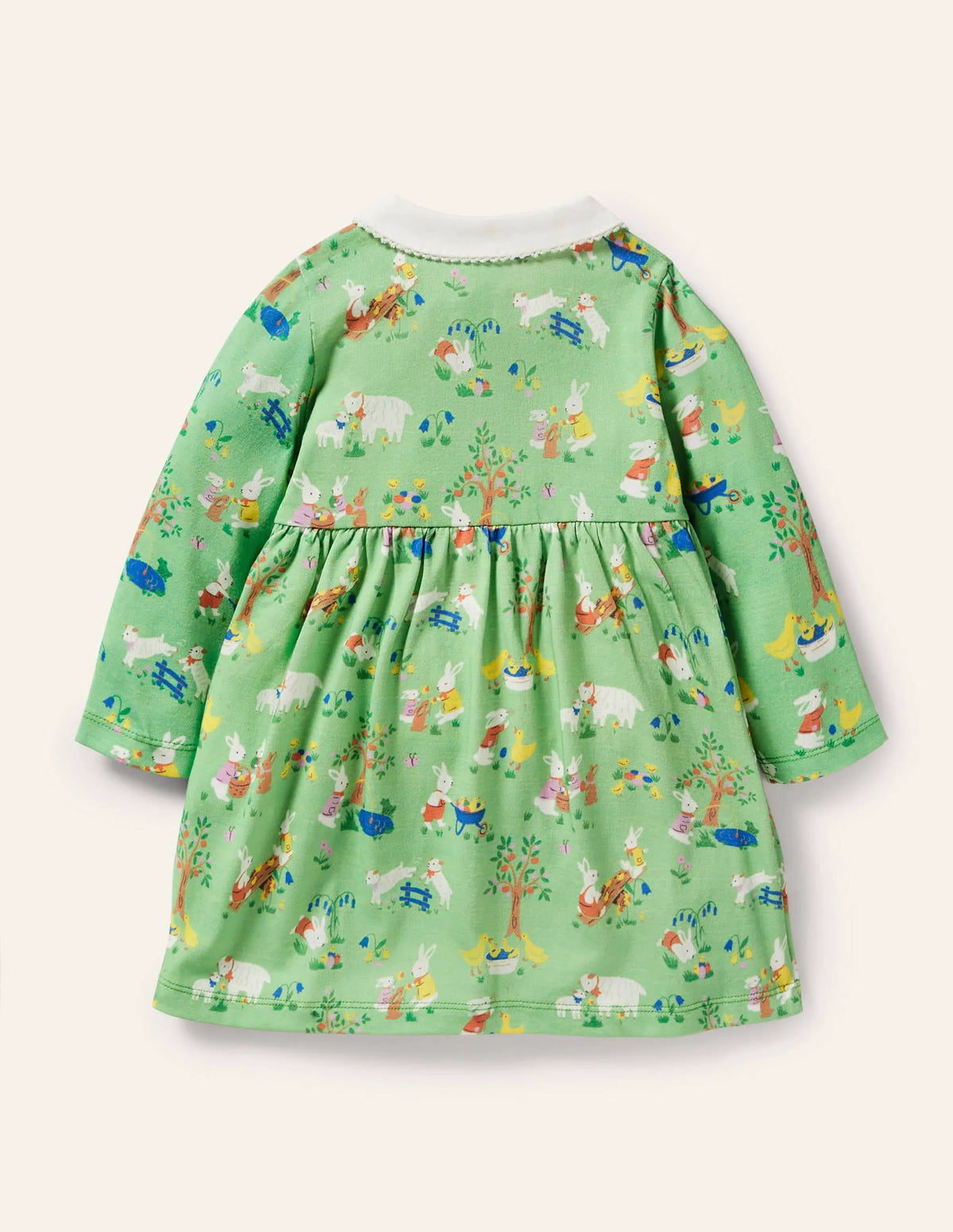 Jersey Collared Dress-Fountain Spring Time