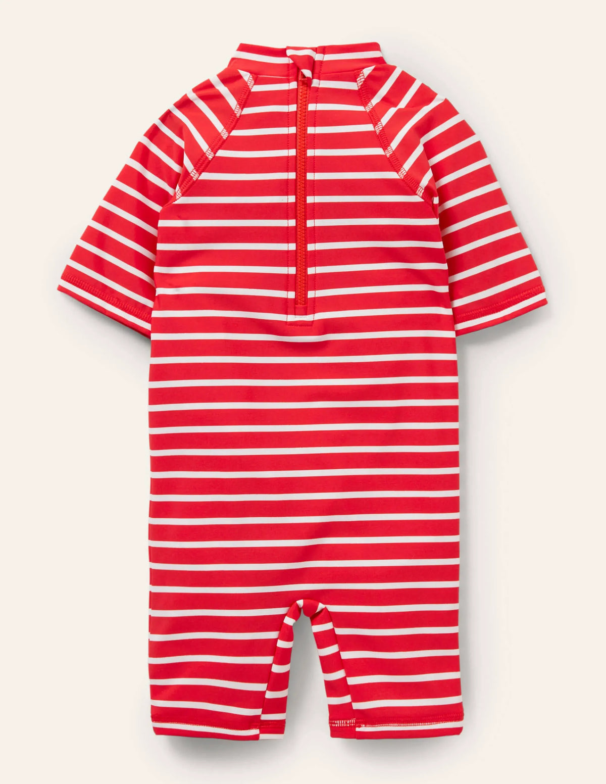 Printed Sun-safe Surf Suit-Fire Red/Ivory Whale
