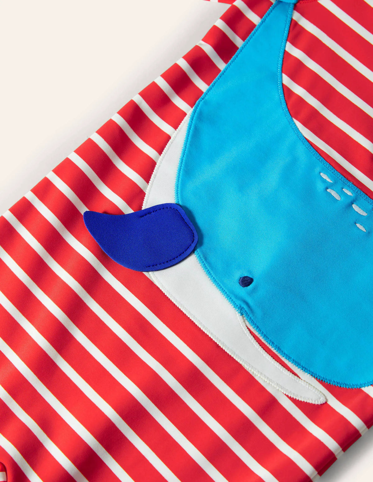 Printed Sun-safe Surf Suit-Fire Red/Ivory Whale