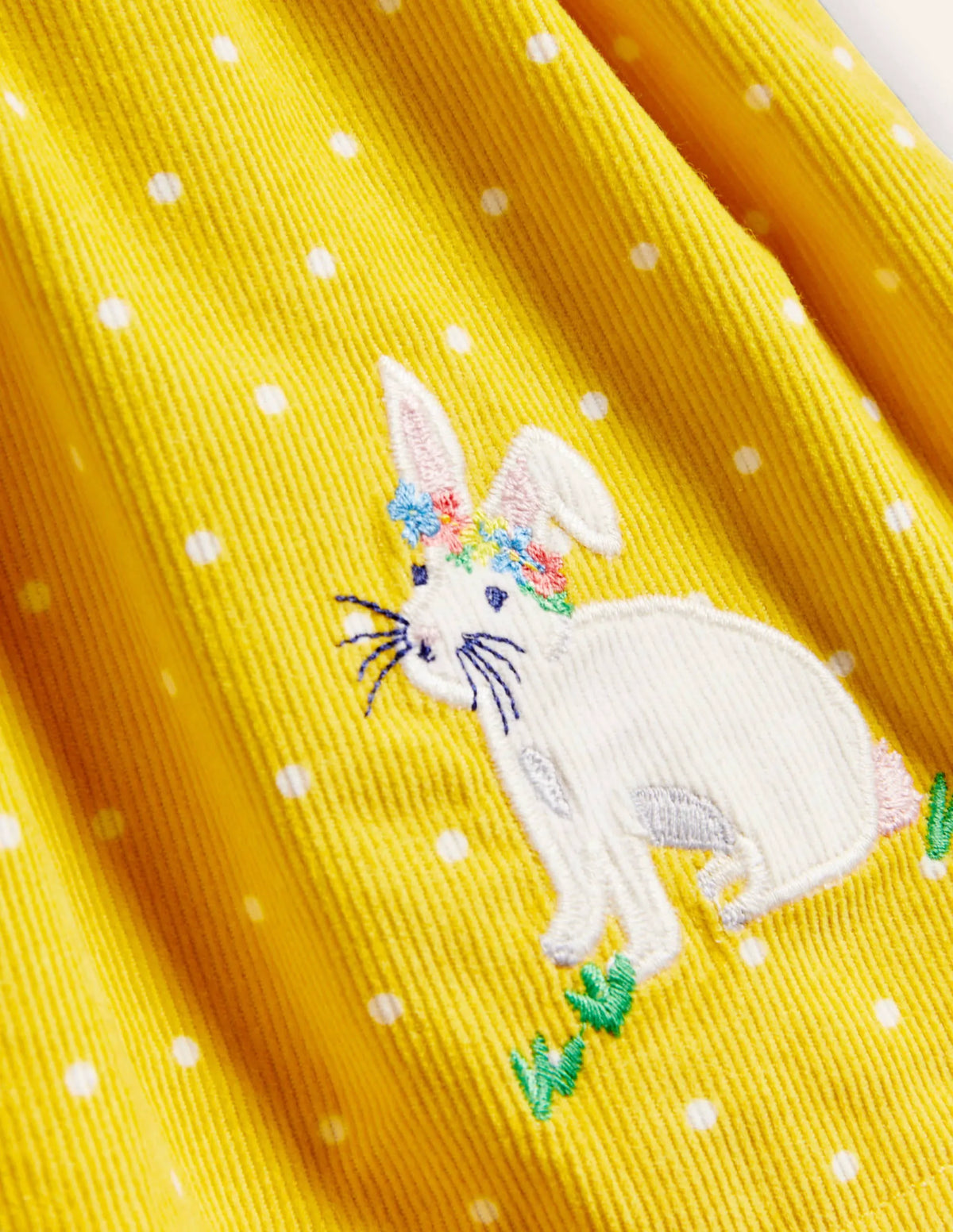 Fun Appliqué Patch Pinnie-Sweetcorn Pin Spot Bunnies