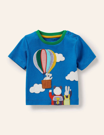 Lift-the-flap Jersey T-shirt-Bright Marina Balloon