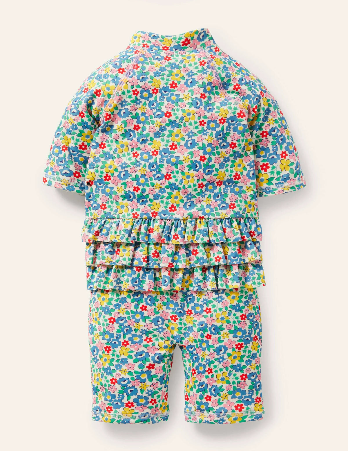 Frilly Sun-Safe Surfsuit-Multi Spring Floral