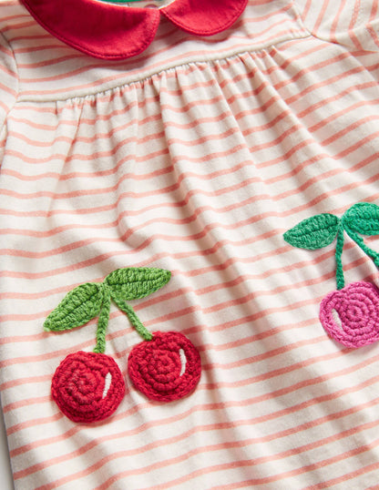 Crochet Jersey Dress-Molly Mahon Cherries