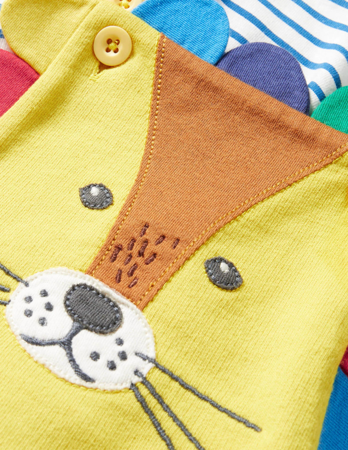 Novelty Jersey Overalls Set-Daffodil Yellow Lion