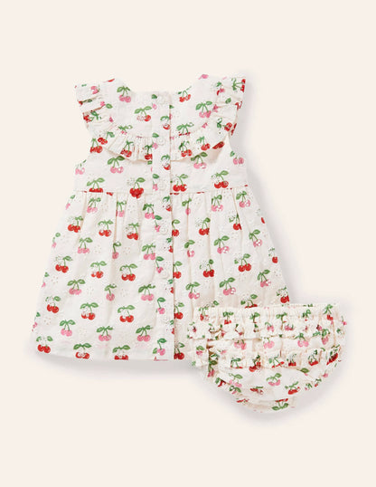 Broderie Woven Dress-Molly Mahon Cherries