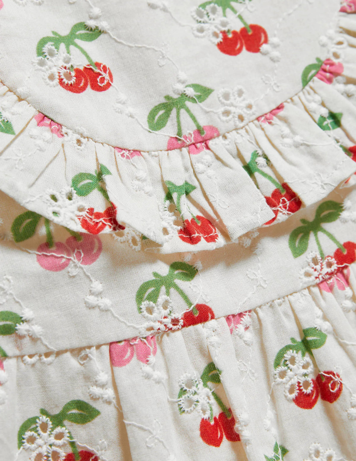 Broderie Woven Dress-Molly Mahon Cherries