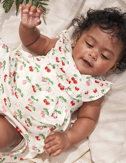 Broderie Woven Dress-Molly Mahon Cherries