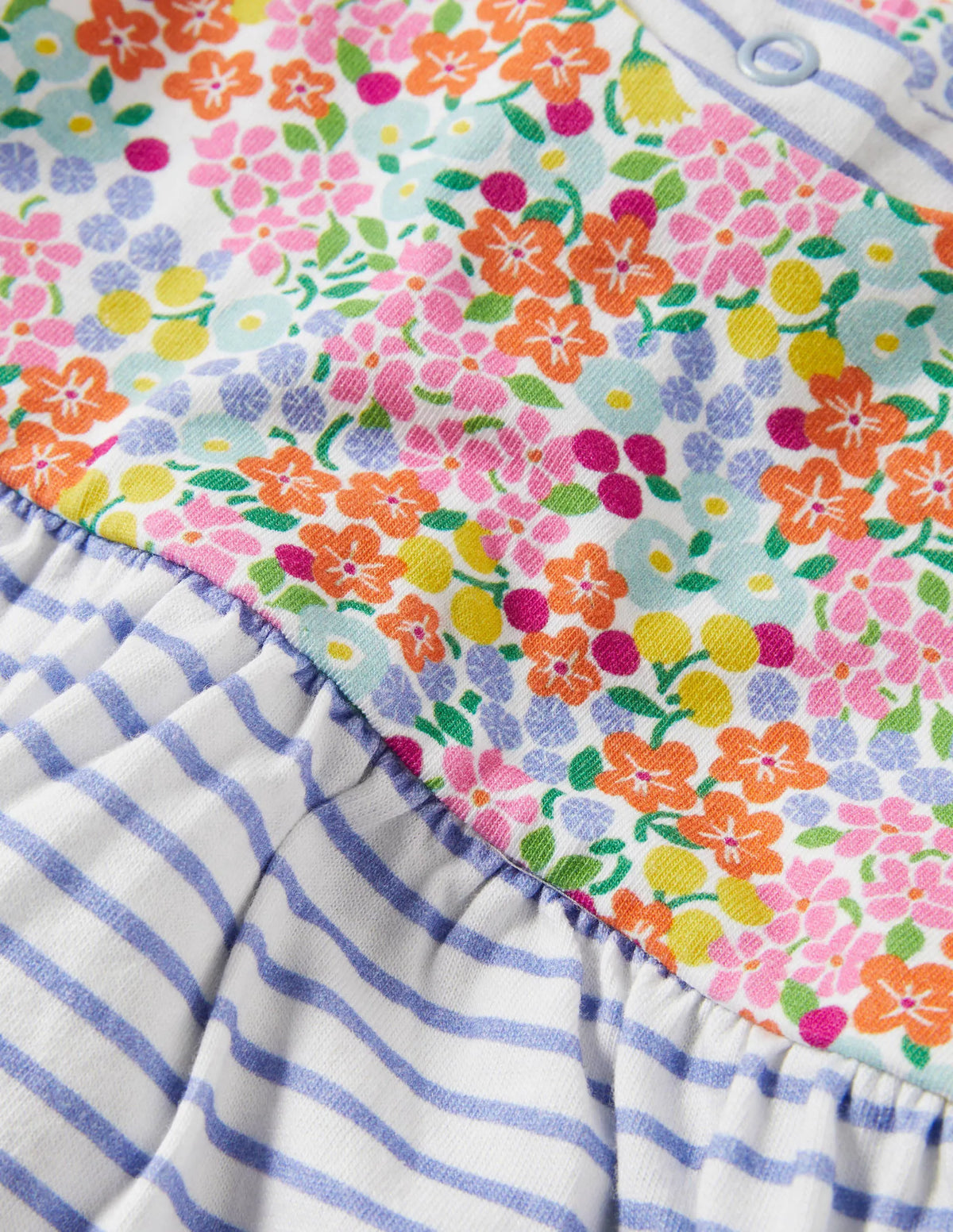 Floral Jersey Dress Set-Ivory Tropical Flowerbed