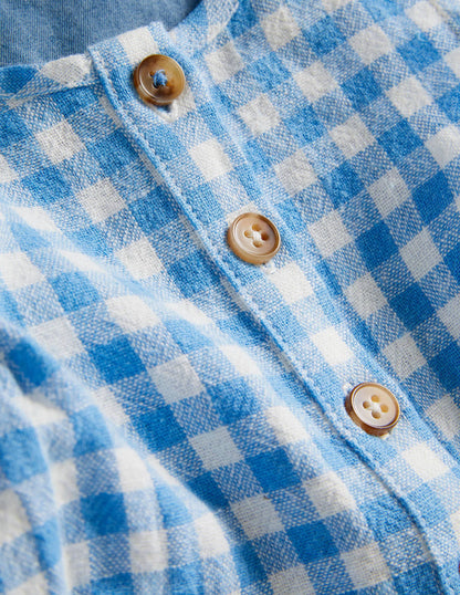 Woven Romper-Bright Bluebell Gingham