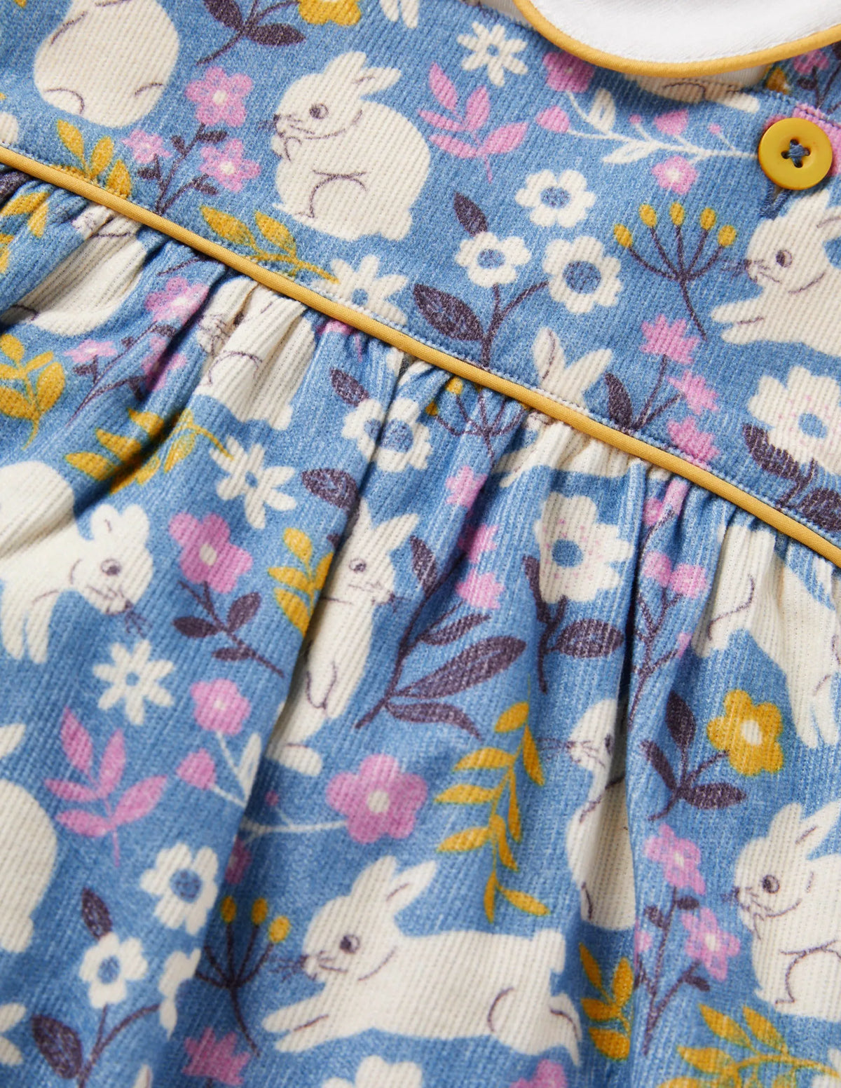 Printed Romper 3 Piece Set-Blue Bunny Field