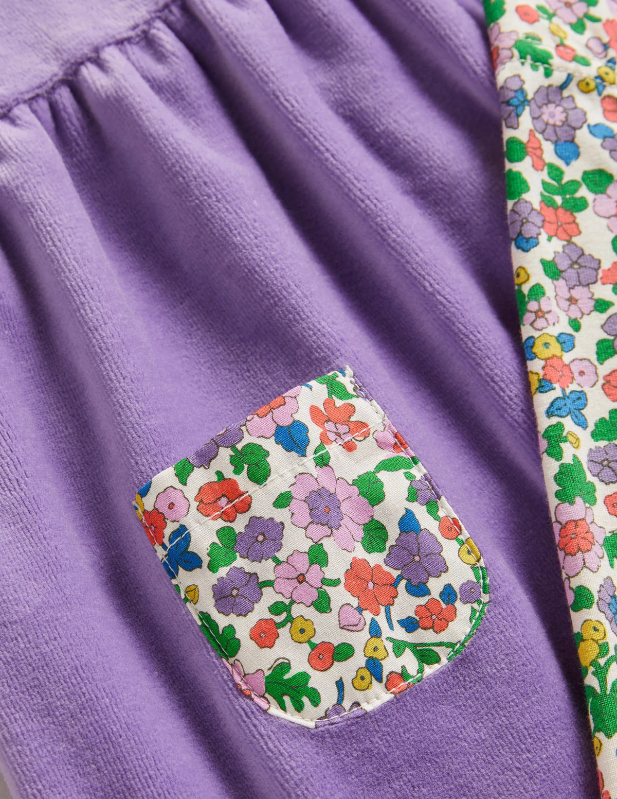 Velour Dress and Legging Set-Aster Purple Floral