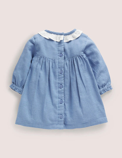 Nostalgic Woven Dress-Riviera Blue Bunnies
