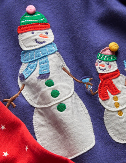 Jersey Graphic Play Set-Starboard Blue Snowmen