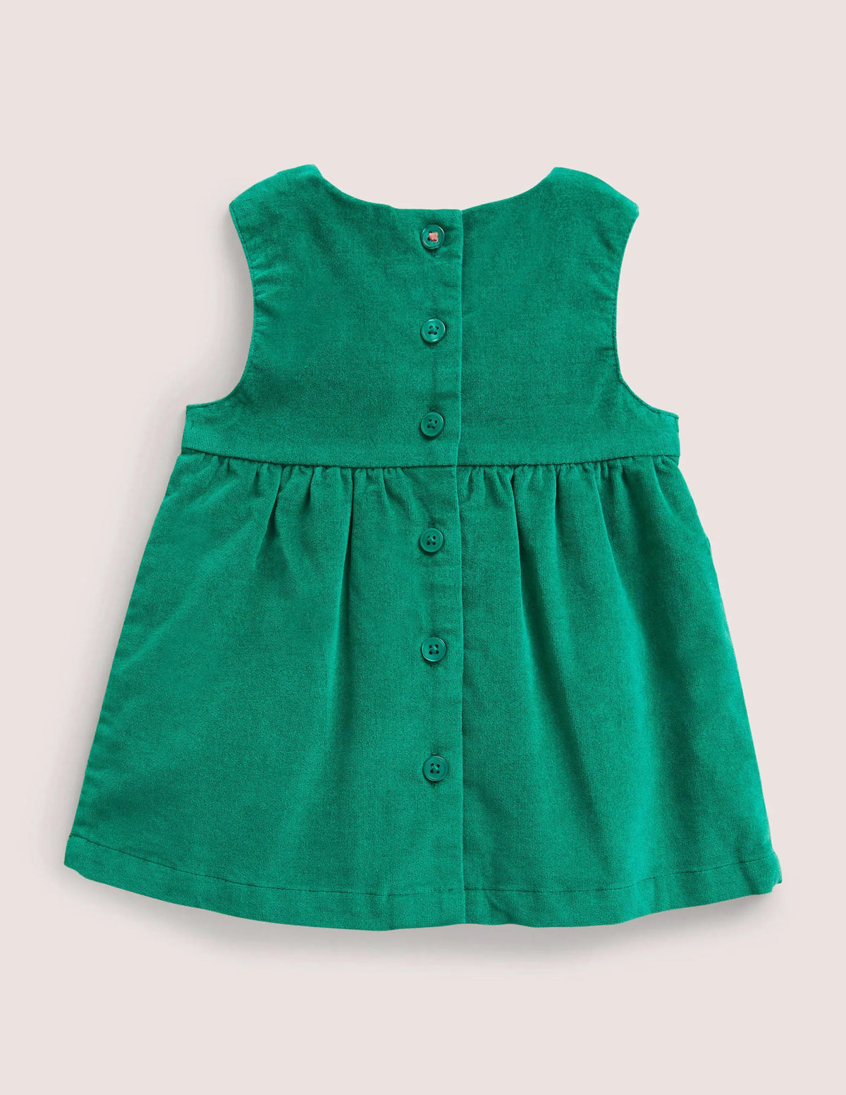 Velvet Pinnie Dress-Shady Glade Green Festive