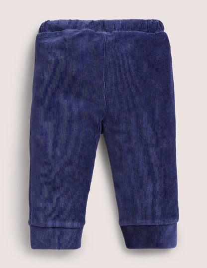 Jersey Cord Leggings-Starboard Blue